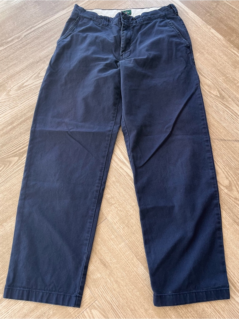 J. Crew Men's Navy Relaxed Chino Jeans